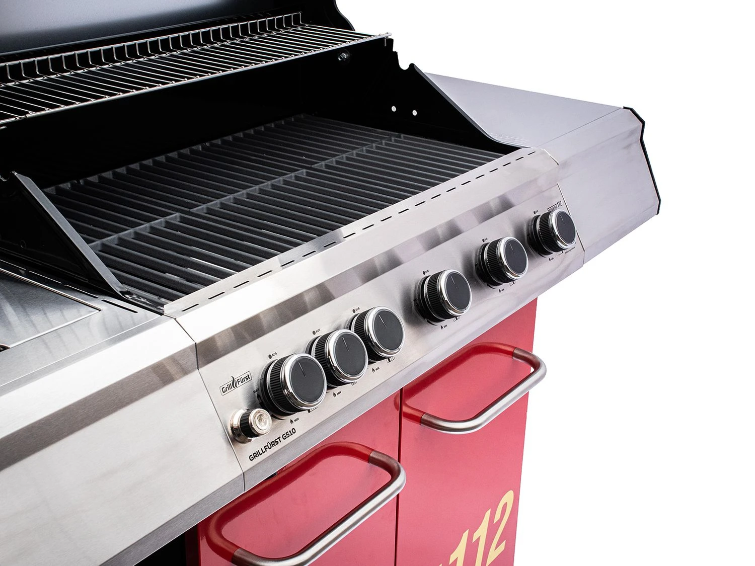 Grillfürst G510G 5-Brenner Gasgrill Mit Hochtemperaturbrenner Und Gusseisen Rosten - Feuerwehr Edition 8 Grillfürst G510G 5-Brenner Gasgrill Mit Hochtemperaturbrenner Und Gusseisen Rosten - Feuerwehr Edition - Image 6