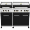 Grillfürst G750G Borussia Dortmund Edition 7-Brenner Doppelkammer - Gasgrill Mit Hochtemperaturbrenner, Seitenkocher, Heckbrenner Und Gusseisen Roste -Rosles Der Grill Geschaft G750G BVB Gasgrill Doppelkammer Grill