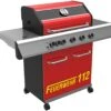 Grillfürst G510G 5-Brenner Gasgrill Mit Hochtemperaturbrenner Und Gusseisen Rosten - Feuerwehr Edition -Rosles Der Grill Geschaft Grillfuerst G510 Feuerwehr Edition schraeg