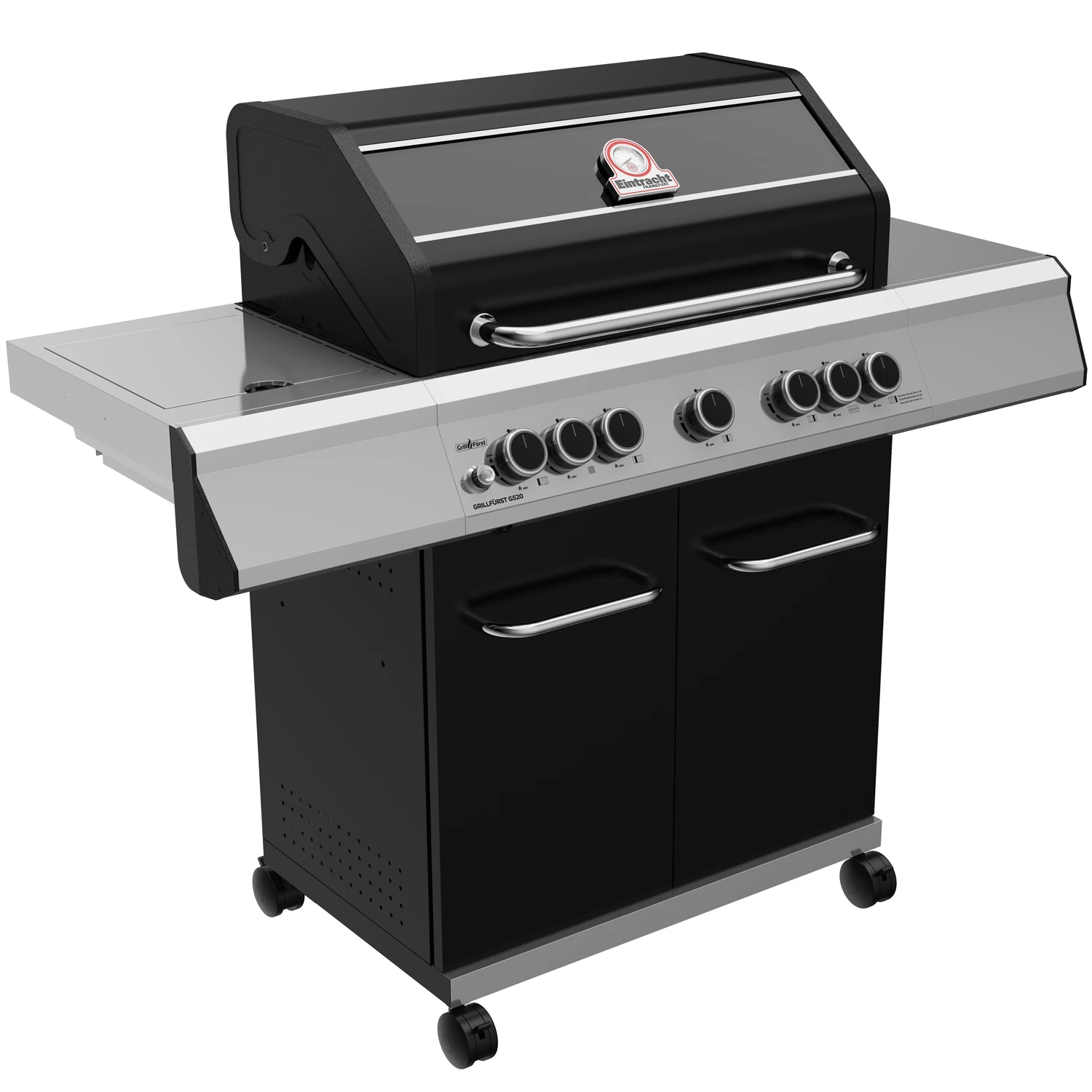 Grillfürst G520G 5-Brenner Gasgrill - Eintracht Frankfurt Edition - Gusseisenroste - X-DEAL Inkl. Zubehörpaket 4 Grillfürst G520G 5-Brenner Gasgrill - Eintracht Frankfurt Edition - Gusseisenroste - X-DEAL Inkl. Zubehörpaket - Image 2