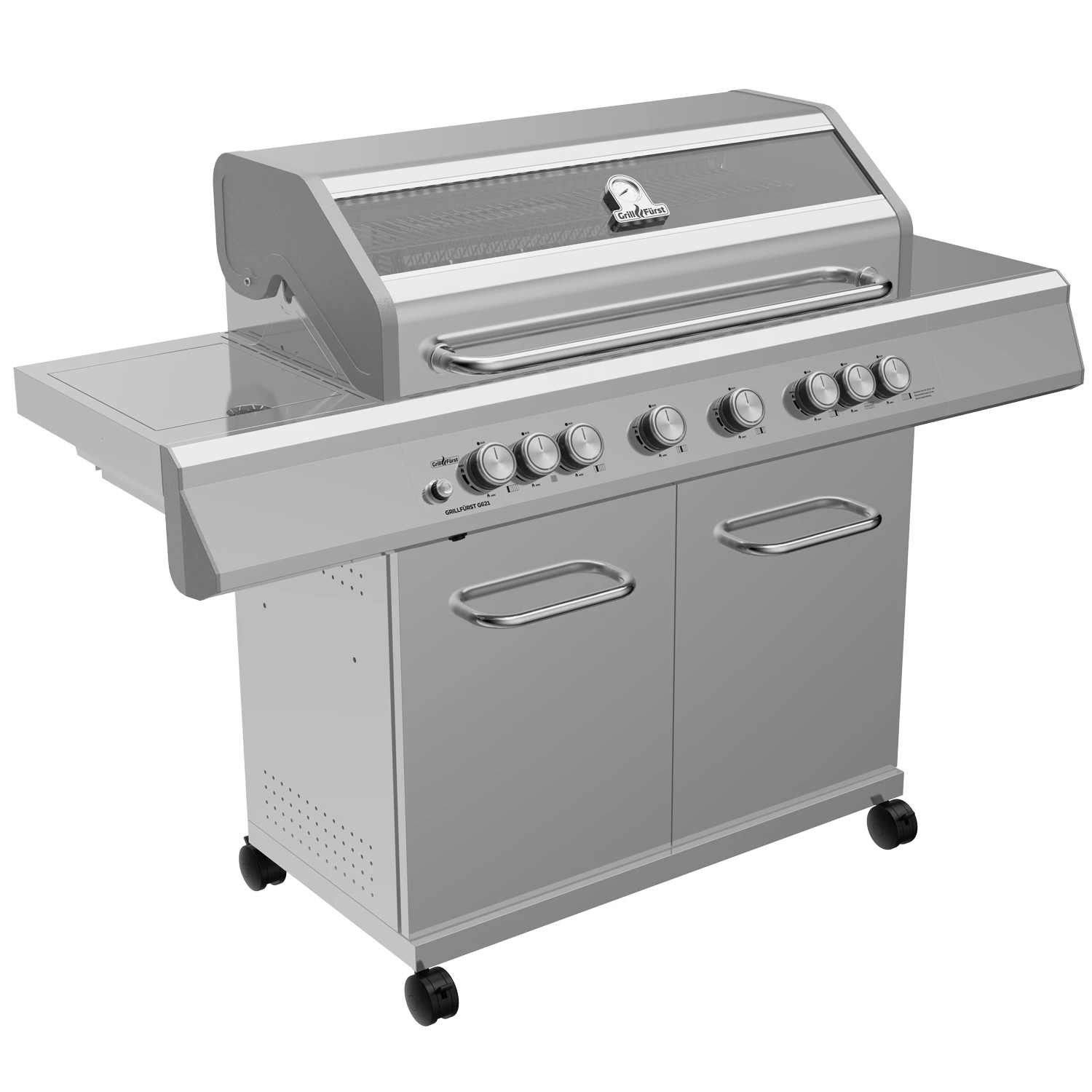 Grillfürst G621G 6-Brenner Edelstahl-Gasgrill Mit Hochtemperaturbrenner, Heckbrenner Und Gusseisen Rosten - X-DEAL Inkl. Zuberhörpaket 4 Grillfürst G621G 6-Brenner Edelstahl-Gasgrill Mit Hochtemperaturbrenner, Heckbrenner Und Gusseisen Rosten - X-DEAL Inkl. Zuberhörpaket - Image 2