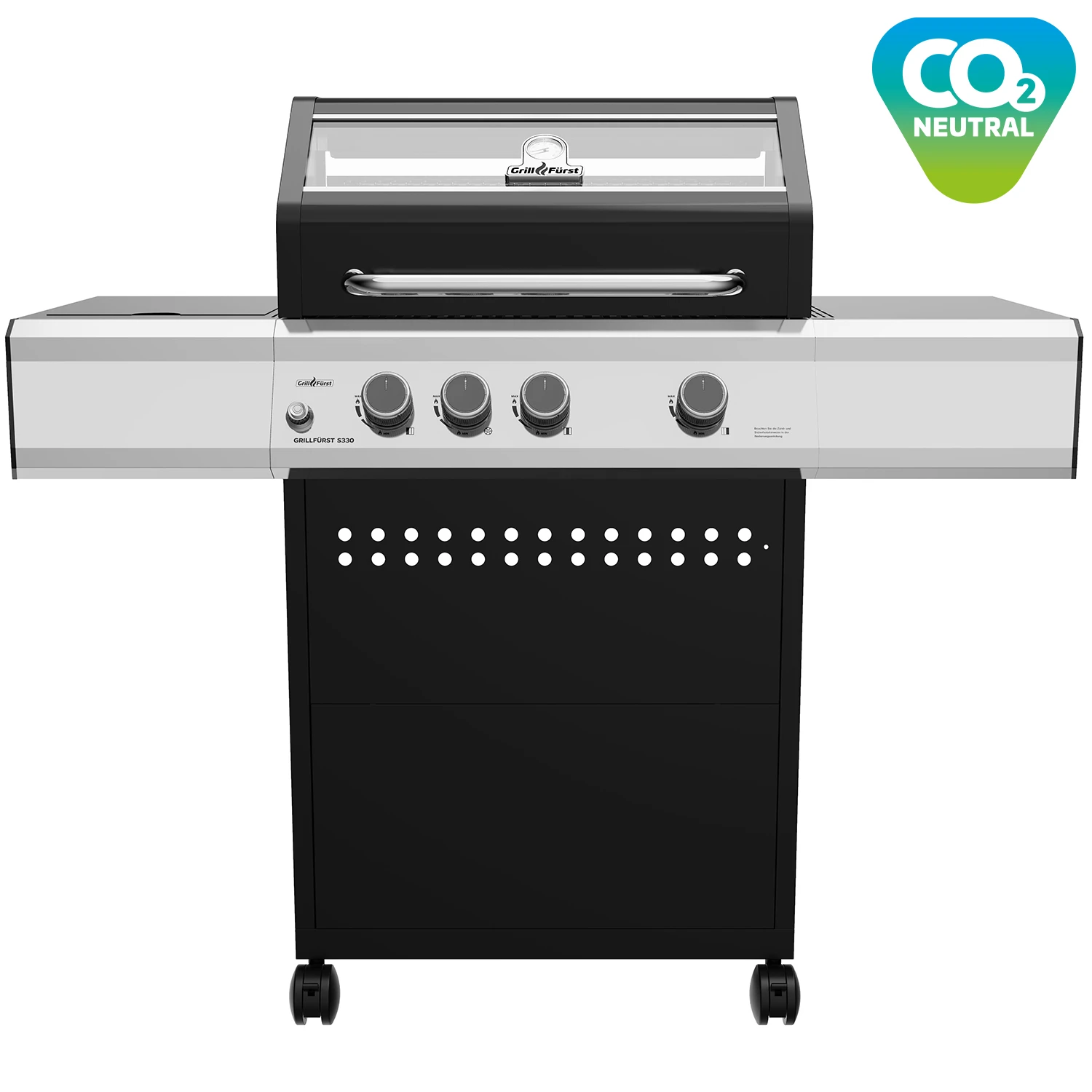 Grillfürst S330G 3-Brenner Gasgrill Mit Seitenkocher Und Gusseisen Rosten - Inkl. Gasgrill Einsteigerpaket 4 Grillfürst S330G 3-Brenner Gasgrill Mit Seitenkocher Und Gusseisen Rosten - Inkl. Gasgrill Einsteigerpaket - Image 2