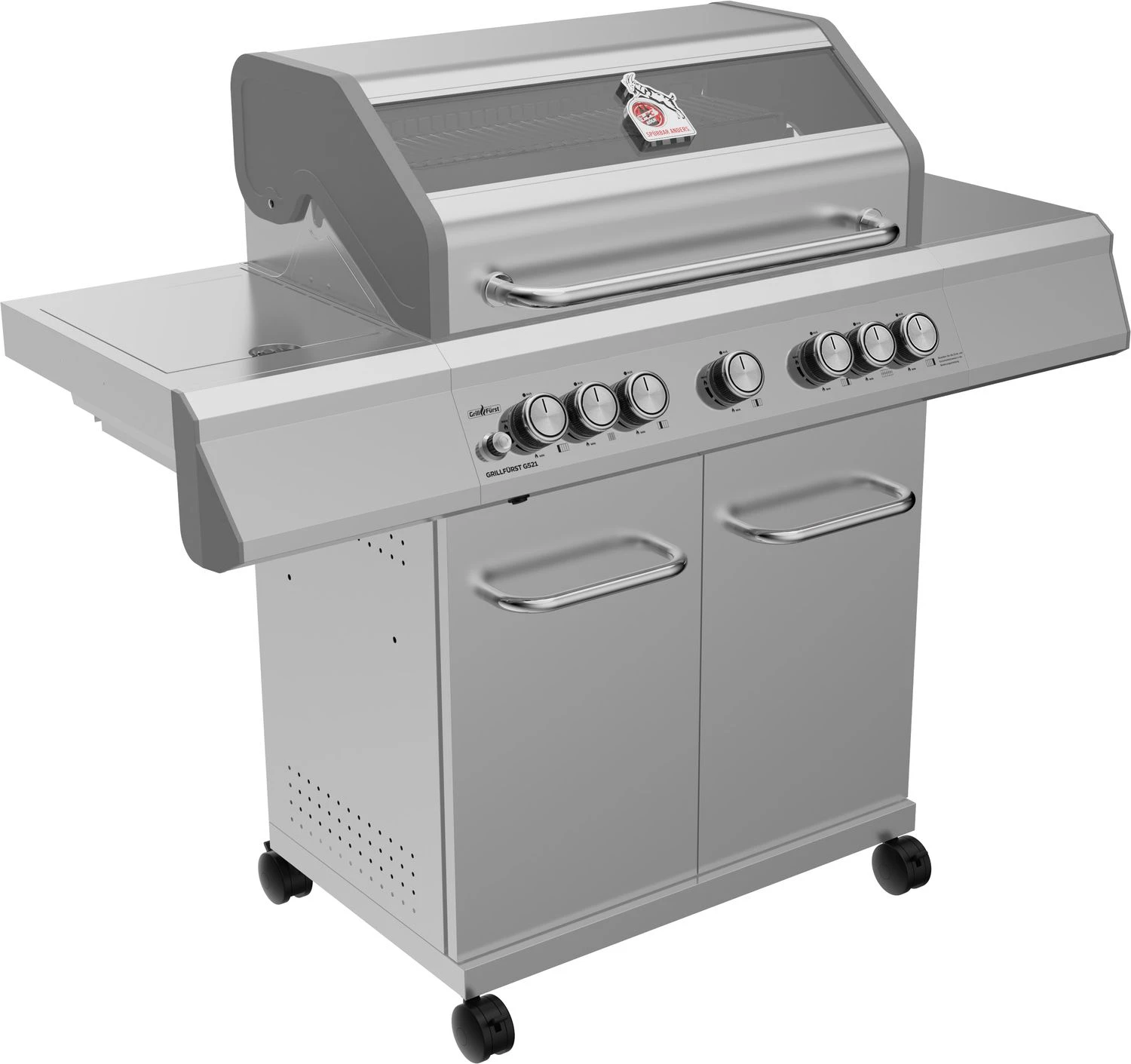Grillfürst G521E 5-Brenner Edelstahl-Gasgrill - 1. FC Köln Edition - Edelstahlroste 4 Grillfürst G521E 5-Brenner Edelstahl-Gasgrill - 1. FC Köln Edition - Edelstahlroste - Image 2