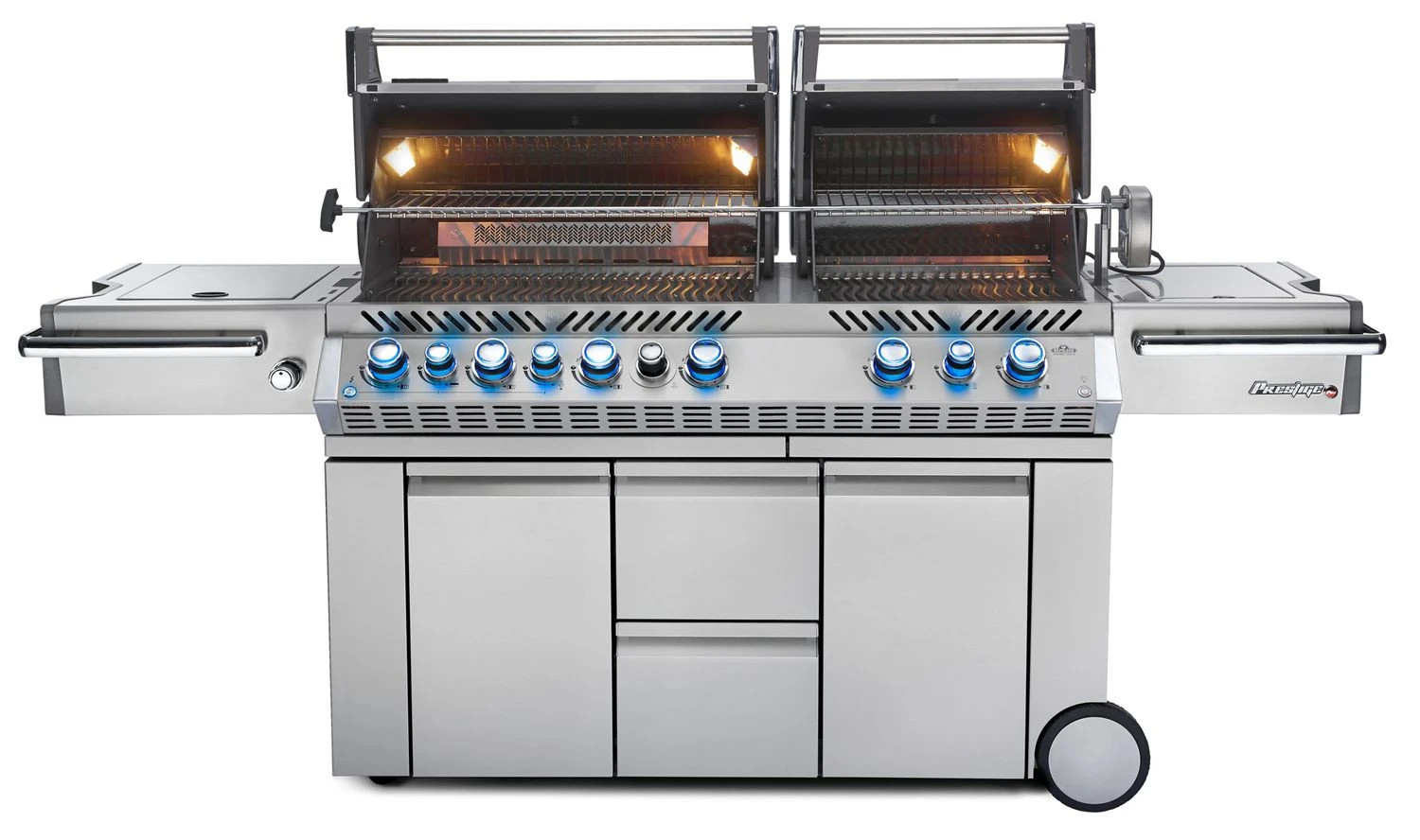 Napoleon Prestige Pro 825-3 Edelstahl Gasgrill Inkl. Drehspieß Und Bodenbeleuchtung + Gratis Napoleon TravelQ PRO285 Kompakt Gasgrill 5 Napoleon Prestige Pro 825-3 Edelstahl Gasgrill Inkl. Drehspieß Und Bodenbeleuchtung + Gratis Napoleon TravelQ PRO285 Kompakt Gasgrill - Image 3