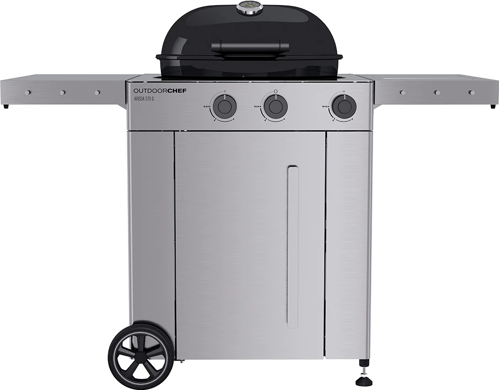 Outdoorchef Gas Kugelgrill Arosa 570 G Premium Steel Inkl. Seitenkocher 3 Outdoorchef Gas Kugelgrill Arosa 570 G Premium Steel Inkl. Seitenkocher