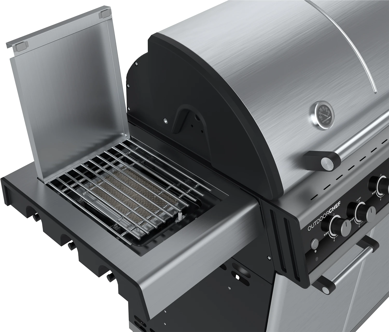 Outdoorchef Dualchef S 425 G Edelstahl Gasgrill Mit Seitenkocher + BLAZING ZONE Infrarotbrenner 14 Outdoorchef Dualchef S 425 G Edelstahl Gasgrill Mit Seitenkocher + BLAZING ZONE Infrarotbrenner - Image 12