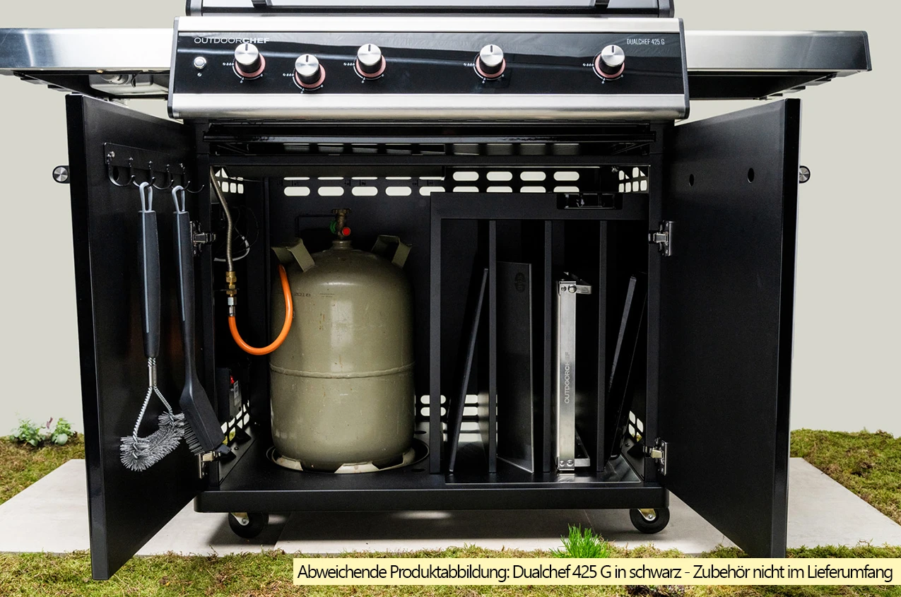 Outdoorchef Dualchef S 425 G Edelstahl Gasgrill Mit Seitenkocher + Blazing Zone Infrarotbrenner + DGS Gusseisen Grillrost 2 Stk. + DGS Gemüse Grillrost 2 Stk. 20 Outdoorchef Dualchef S 425 G Edelstahl Gasgrill Mit Seitenkocher + Blazing Zone Infrarotbrenner + DGS Gusseisen Grillrost 2 Stk. + DGS Gemüse Grillrost 2 Stk. - Image 18