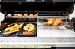 Outdoorchef Dualchef S 425 G Edelstahl Gasgrill Mit Seitenkocher + BLAZING ZONE Infrarotbrenner 37 Outdoorchef Dualchef S 425 G Edelstahl Gasgrill Mit Seitenkocher + BLAZING ZONE Infrarotbrenner -Rosles Der Grill Geschaft Outdoorchef Dualchef S 425 G Zone Divider Drehspiess