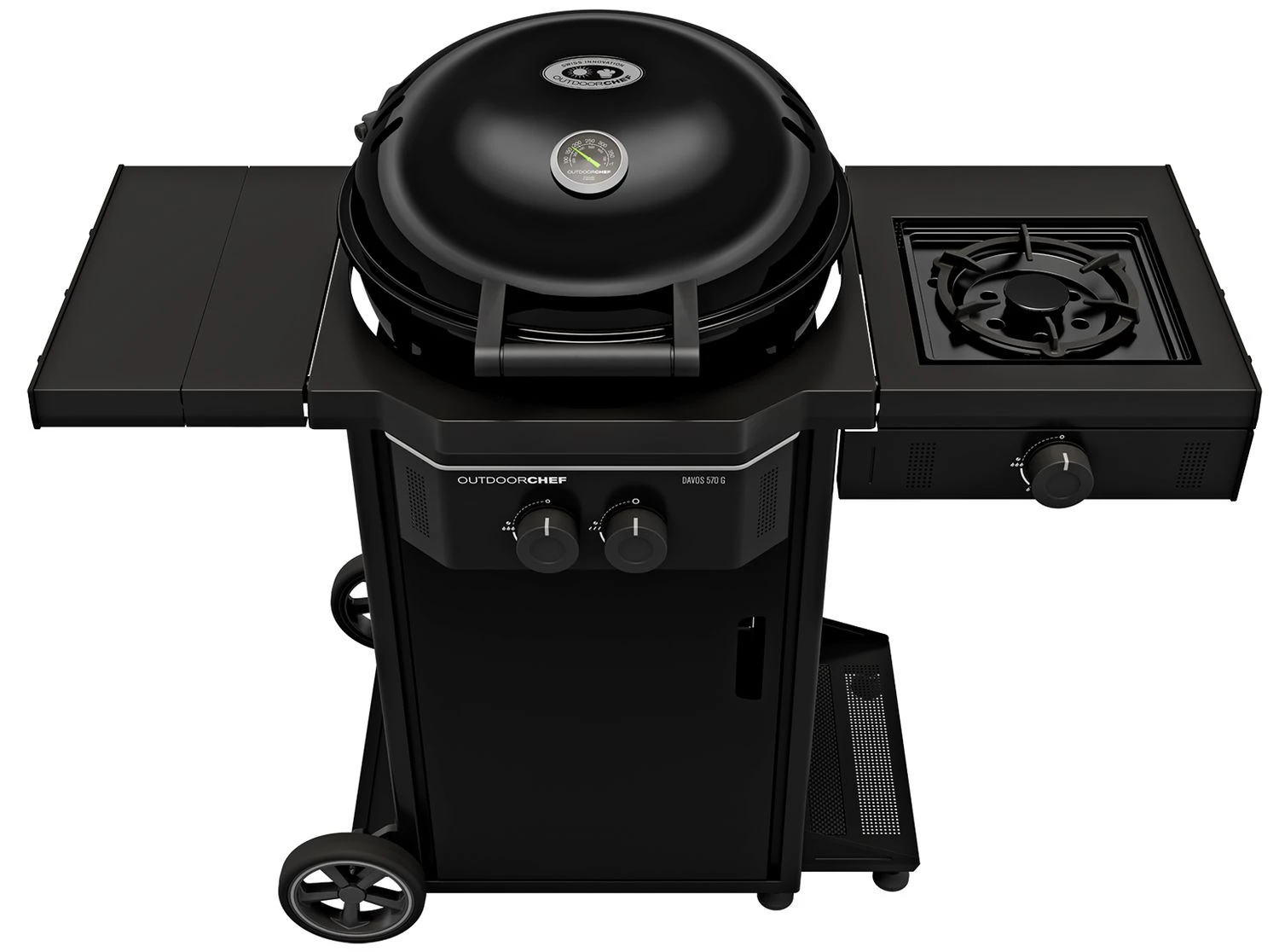 Outdoorchef Gas Kugelgrill Davos 570G Pro Mit Cooking Zone (Seitenkocher) & Abdeckhaube 3 Outdoorchef Gas Kugelgrill Davos 570G Pro Mit Cooking Zone (Seitenkocher) & Abdeckhaube