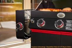 Rösle Videro G3-S VARIO+ Schwarz Gasgrill - FC Bayern Edition - Inkl. FC Bayern Abdeckhaube, Barbecue Grillzange Und Burgerpresse -Rosles Der Grill Geschaft Roesle FC Bayern Grill Videro G3 S klappbare Seitenablage