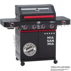 Rösle Videro G4-S VARIO+ Schwarz Gasgrill - FC Bayern Edition - Inkl. FC Bayern Abdeckhaube, Grillzange, Grillbürste Und Grillhandschuhe -Rosles Der Grill Geschaft Roesle FC Bayern Muenchen Gasgrill Videro G4 S