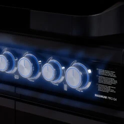 Rösle Gasgrill Magnum PRO G4-S - X-DEAL Inkl. Abdeckhaube, Gusseisen Grillplatte Und Drehspieß - Modell 2023 -Rosles Der Grill Geschaft Roesle Magnum Pro G4 S Drehregler beleuchtet