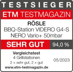 Rösle Gasgrill Videro G4-S Vario+ Nero Schwarz - Modell 2023 - X-DEAL Inkl. Abdeckhaube, Grillplatte Und Drehspieß -Rosles Der Grill Geschaft Roesle Videro G4 S Nero Vario Testsieger Grillstationen 3
