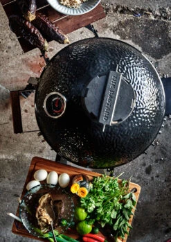 The Bastard Keramikgrill Classic Medium - Complete - Schwarz Glänzend - Modell 2023 -Rosles Der Grill Geschaft The Bastard Classic Medium Keramikgrill Seitenablagen