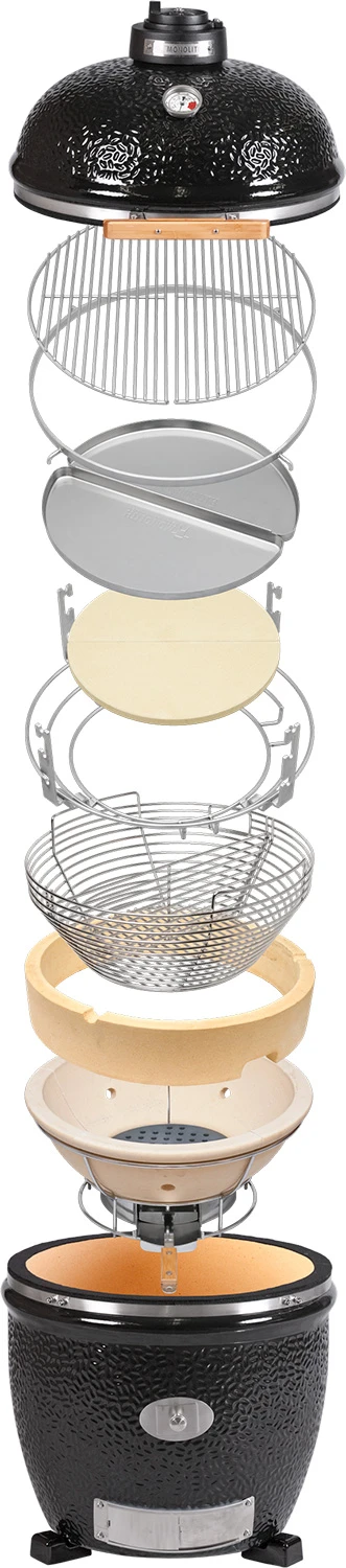 Monolith Grill CLASSIC BBQ GURU - PRO-Serie 1.0 Schwarz - MIT Gestell Und Seitentischen 5 Monolith Grill CLASSIC BBQ GURU - PRO-Serie 1.0 Schwarz - MIT Gestell Und Seitentischen - Image 3